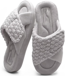 <span class=keywords><strong>Ciabatte</strong></span> da casa estive traspiranti da <span class=keywords><strong>donna</strong></span> con supporto plantare in pelliccia, suola regolabile in EVA e memory foam - Product Image 5