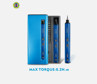 Juego de Destornilladores de Precisión Inalámbricos Mini de 3.7V con Motor sin Escobillas, Recargables por USB-C, 20 Puntas de Acero S2, para Bricolaje