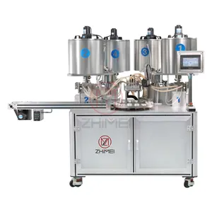 Three four multi color makeup filling machine liquid foundation air cushion concealer piston heating filling machine