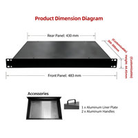 Châssis d'amplificateur en aluminium 19 pouces 1U~6U pour montage en rack, surface brossée, fabrication sur mesure en tôle ODM OEM