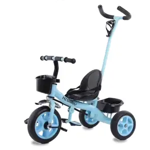 2023 le dernier tricycle de jouet pour enfants poignée antidérapante ceinture de sécurité à deux points panneau de tréteau pliable tricycle de jouet pour enfants