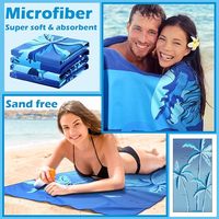 Serviette de plage personnalisée légère et de haute qualité avec logo sur mesure, séchage rapide, anti-sable, écologique et imprimée avec un design luxueux
