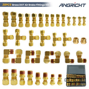 Raccords de tuyau de compression en <span class=keywords><strong>laiton</strong></span> certifiés DOT pour systèmes de freinage à air comprimé, adaptés aux tubes en nylon SAE J844 - Product Image 3