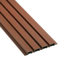 Panneaux muraux WPC de première génération, co-extrusion, revêtement imperméable, panneaux emboîtables écologiques, ignifuges pour l'extérieur