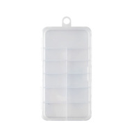 Boîte de rangement semi-transparente en PP pratique pour 100 capsules d'ongles, idéale pour les salons de manucure et l'usage domestique