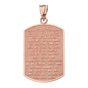Notre Père Prière Pater Noster Religieux Christianisme En Relief Étanche Pvd En Acier Inoxydable Bijoux De Mode Pendentif Colliers - Product Image 4