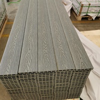 Revêtement de sol composite bois-plastique pour extérieur en gros, revêtement de sol WPC gaufré 3D, terrasse composite