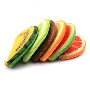 Porte-monnaie et porte-clés créatif en peluche douce Yurui pour enfants, motif fruit, sac à monnaie, sac à clés, <span class=keywords><strong>triangle</strong></span> tridimensionnel - Product Image 3