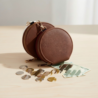 Porte-monnaie en cuir PU personnalisé, sac à monnaie brillant pour un usage quotidien, sac à monnaie fait à la main