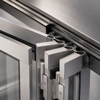 Porte de Plancher Manuelle en Alliage d'Aluminium avec Verre Dépoli pour Villa Résidentielle, Installation Facile, Vente Directe Usine