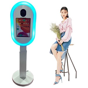 드롭 배송 살사 Ipad 사진 부스 거울 휴대용 Led 반지 로머 셀카 비행 케이스와 휴대용 최신 쉘 사진 부스