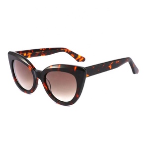 Fashionable Bevel Cut Design Luxury Brand Cat Eye White Green Acetate UV400 Polarized Lenses Durable Oval Unisex <b>Sunglasses</b> - Product Image 4