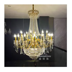 Modern luxury candlestick Crystal Chandelier K9 Crystal living room chandelier duplex villa elegant crystal light