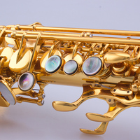 Vente directe usine Prix de gros Saxophone soprano courbé en laiton pour enfant Instrument à vent