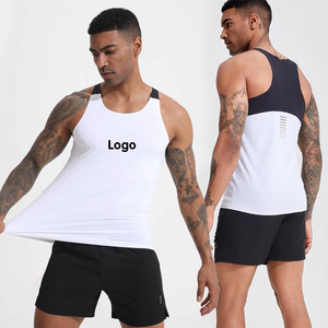 Printed Summer Breathable Sports Running Training Tank Top for <b>Men</b> Sublimation Blank Athletic Wear Sleeveless Muscle Shirts - Product Image 6