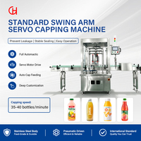 Machine de capsulage à bras oscillant pour ligne de production, avec servomoteur, personnalisation optionnelle, détection et retrait des couvercles manquants