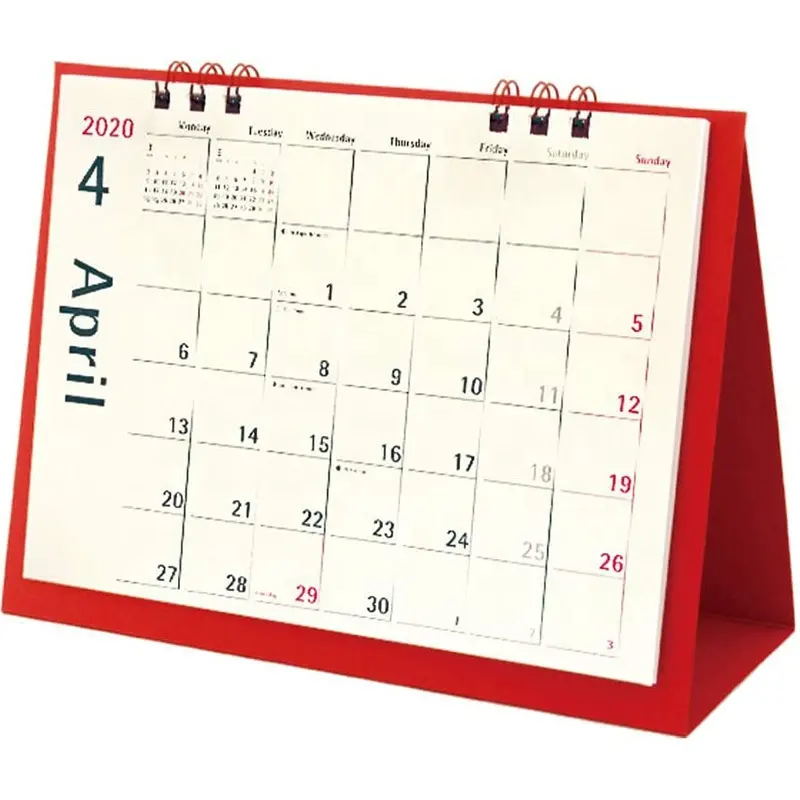 Boîte d'impression 2024 planificateur de poche mur et bureau détacher le calendrier fook