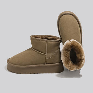 Botas de Nieve Nuevas de Invierno para Mujer, Botas de Media Pantorrilla con Forro de Pelo Artificial, Zapatos de Cuero Mate, Botas para Mujer, Botas para Hombre - Product Image 6