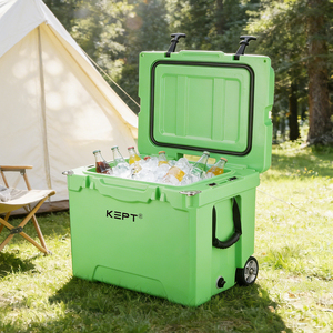Glacière rigide isotherme rotomoulée personnalisée 42QT avec roues, robuste, en LLDPE, pour le stockage alimentaire, le camping en extérieur - Product Image 1