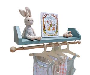 202407 Almacenamiento <span class=keywords><strong>para</strong></span> bebés Organización <span class=keywords><strong>para</strong></span> niños Decoración de guardería <span class=keywords><strong>para</strong></span> niño o niña Estante de guardería azul - Product Image 1