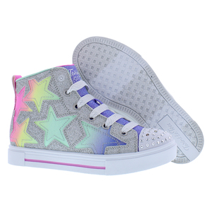 Zapatillas Skechers Lights Twinkle Sparks Stellar Star PS para Niña, Plateadas Multicolor, de Caña Alta con Luces - Product Image 4