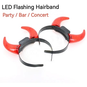 Brillant Corne Festival Halloween Bandeau Chaud Populaire Lumière LED Fête En Gros Événement Fournitures - Product Image 5