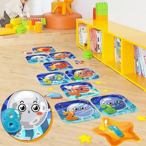 Autocollants de sol personnalisés en chiffres de jeu de Hopscotch pour chambre d'enfant, décalcomanies murales pour salle de jeux de garçons, autocollants décoratifs en PVC pour jeux - Product Image 5