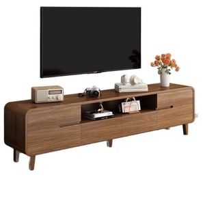 Soporte para TV |   Juego de Mesa de Centro Minimalista y Moderno para Sala de Estar |   Mueble de TV de Madera Maciza con Base - Product Image 2