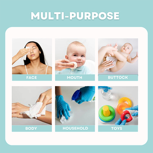 Salviettine Umidificate per Neonati e <span class=keywords><strong>Bambini</strong></span>, 64 Pezzi, Portatili da Viaggio, Senza Alcool e Profumo - Product Image 4