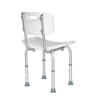 Chaise de bain réglable en aluminium LHR929, équipement de sécurité pour la salle de bain, tabouret de douche durable pour personnes handicapées