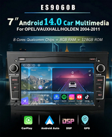 Erisin ES9060B Autoradio Android 16 7 pouces pour Opel Vauxhall Holden Antara Meriva Vectra 8 Go 128 Go CarPlay sans fil DSP