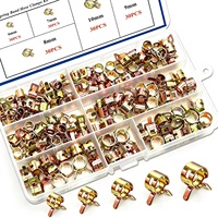 Kit d'assortiment de 150 colliers de serrage à ressort pour tuyaux, 5 tailles de colliers de serrage pour conduites de carburant, colliers de serrage à basse pression pour tuyaux d'air
