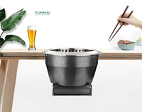 Indoor-Hot-Pot-Tisch mit integriertem Induktionskochfeld, für gewerbliche Nutzung in Grillbuffets, Restaurants und Speisesälen