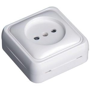 Interrupteur bipolaire à surface blanche, caractéristiques techniques robustes, idéal pour les installations électriques dans les foyers et les bureaux. - Product Image 1