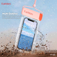 Pochette étanche universelle pour téléphone portable EARLDOM IPX8, étui de protection sous-marine avec cordon pour les excursions en rafting