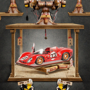 รถโมเดลสะสม Bburago 1:24 สำหรับ 330 P4 Daytona 1967 รถสปอร์ตอัลลอยด์แบบหล่อขึ้นรูป - Product Image 3