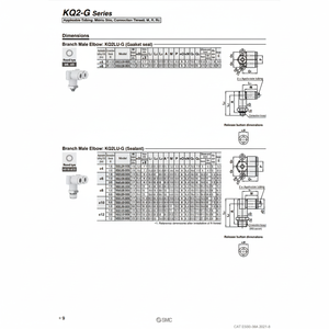 นิวเมติก SMC ฟิตติ้งแบบ one-touch KQ2LU06-01GS ชิ้นส่วนนิวเมติก - Product Image 1