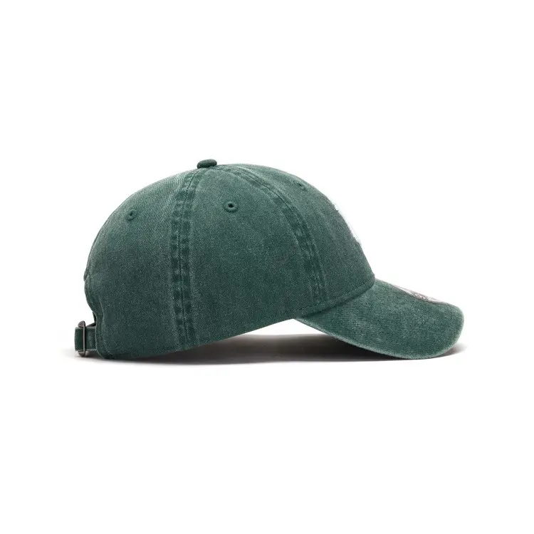 [Marca personalizada] Nuevo 100% Washed Denim Hombres Mujeres Gorra de béisbol era 6 paneles Suave bordado sin estructura logo Dad Hat