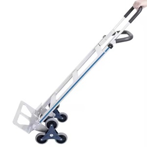 6 Wheel Foldable Aluminum <strong>Hand</strong> <strong>Truck</strong> Climbing <strong>Stair</strong> Trolley With Handcart For Shopping Lightweight <strong>Folding</strong> Luggage Cart