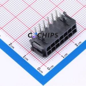 430451402 Wire-to-Board Pin Header Bent Lead Through Hole,P=3mm Connector 2x7P 3mm Right Angle Insert Micro-Fit (MX 3.0) - Product Image 1