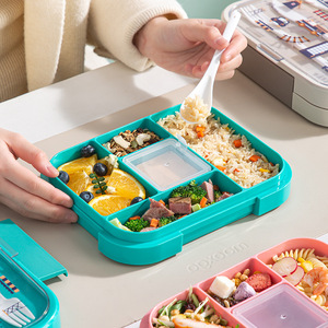 Juego <span class=keywords><strong>de</strong></span> fiambreras creativas bonitas a prueba <span class=keywords><strong>de</strong></span> fugas para niños, fiambreras con tapa <span class=keywords><strong>de</strong></span> plástico con cubiertos para la escuela trasera - Product Image 6