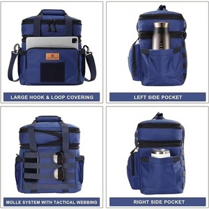 Sac isotherme grand format pour le déjeuner, sac isotherme souple pour adultes, hommes et femmes, noir, capacité 12 canettes, échantillon gratuit - Product Image 4