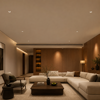 Spot LED architectural sans cadre 75 mm, downlight fixe pour plafond en bois/métal, éclairage OEM LP-FX7570SH-RTB-22