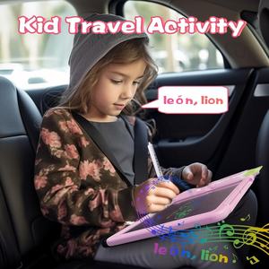 Tarjetas de Memoria Inglés-Español para Niños de 3 a 12 Años, Pizarra de <span class=keywords><strong>Dibujo</strong></span> y Escritura para Niños Pequeños, Juguetes Sensoriales para Niños con Autismo - Product Image 5