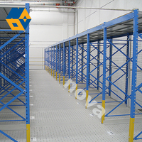 Système de stockage de système de rayonnage de palette de plate-forme de plancher de mezzanine en acier à usage élevé avec l'escalier en acier