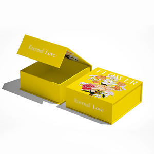 Elegante Scatola Regalo Magnetica in <span class=keywords><strong>Cartone</strong></span> Riciclato <span class=keywords><strong>Giallo</strong></span> con Logo Stampato a Caldo, Basso MOQ, Personalizzabile con il Tuo Design - Product Image 2