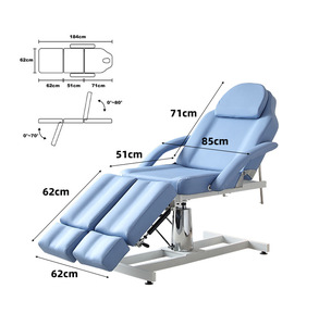 Silla de belleza de elevación hidráulica de cuero sintético moderna patas divididas para muebles de salón tatuaje Facial clínica cosmética hidráulica - Product Image 4