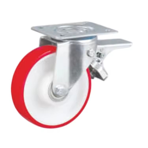 Superior Quality Double Ball Bearings <b>Industrial</b> <b>Caster</b> Swivel Brake Wholesale Compliant European Standard PU+PP Material ODM - Product Image 3