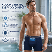 Caleçon de récupération post-vasectomie à haute élasticité pour soulagement de la douleur, avec poche à glace intégrée, durable et fiable, pour le refroidissement des testicules