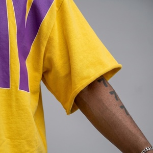 Camiseta Corta Oversize Personalizada de Algodón Pesado Estilo Urbano con Gráficos para Hombre, Top Vintage de Verano, Precio Bajo al por Mayor 6630 - Product Image 4